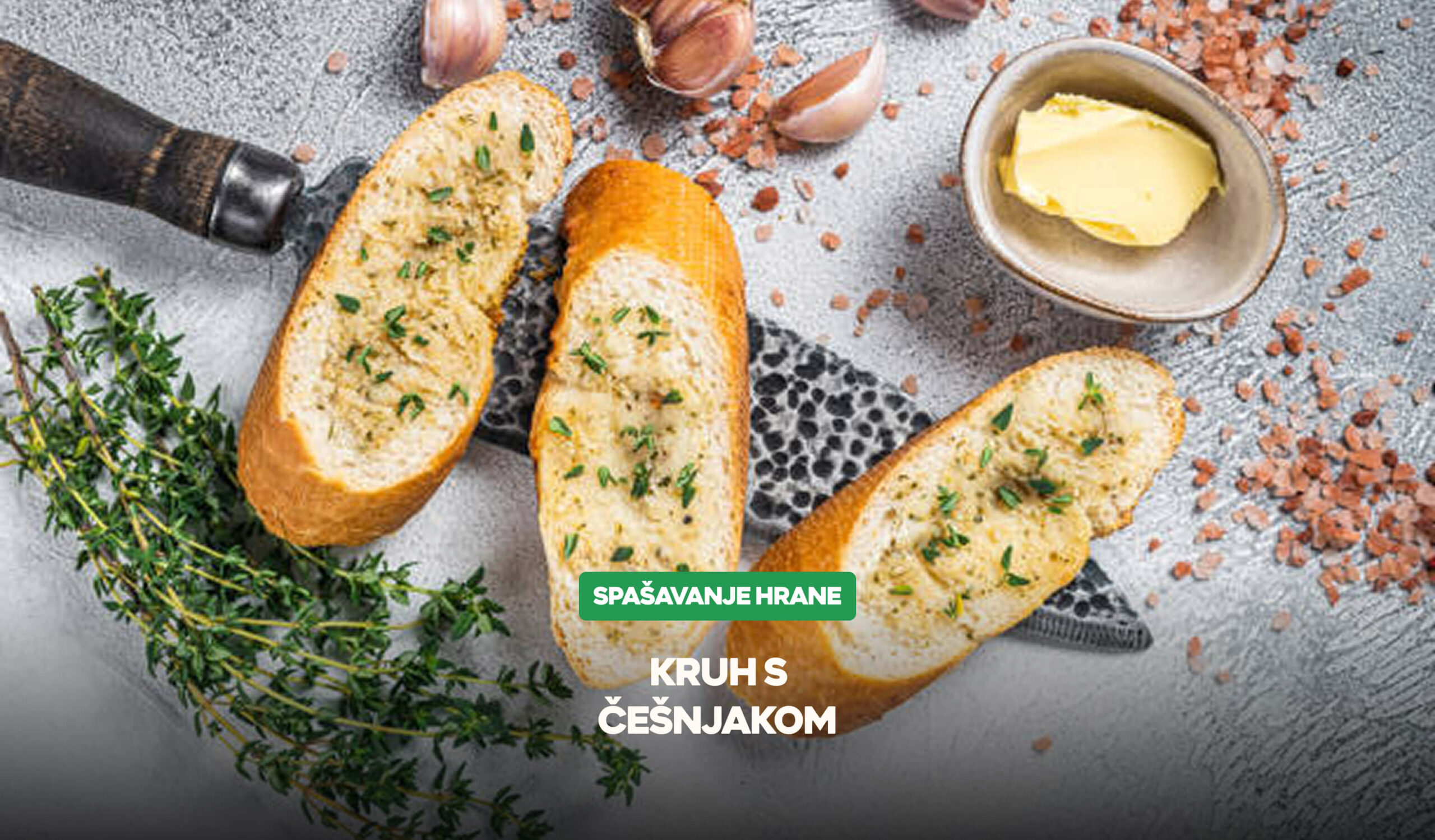 kruh s češnjakom