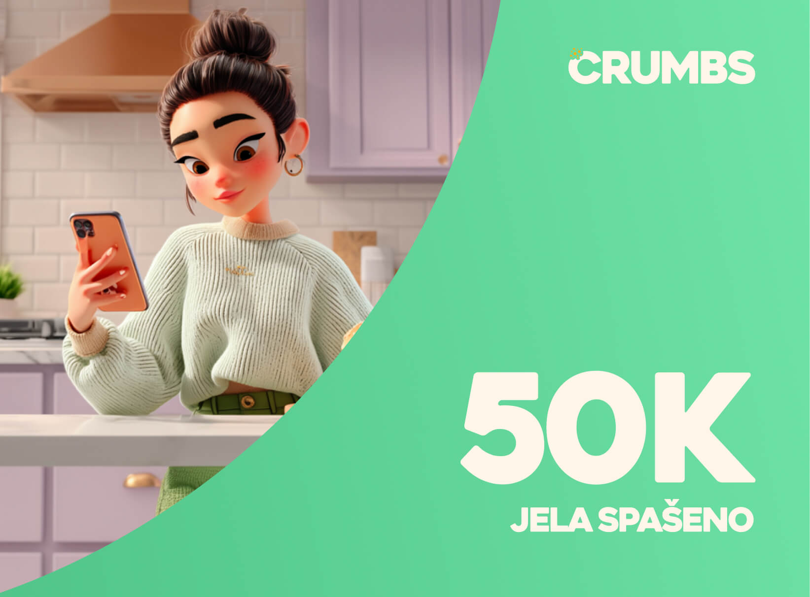 Prošle 2025. godine smo uspjeli spasiti 20,000 kilograma hrane.